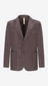 Distretto12 Leonardo Charcoal 1000-Stripe Super-Comfort Velvet Jacket - Product Still Life