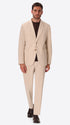 Leonardo Off White 1000-Stripe Super-Comfort Velvet Jacket - Model Full Body Shot