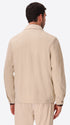 Leonardo Off White 1000-Stripe Super-Comfort Velvet Shirt Jacket - Model Back View