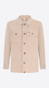 Distretto12 Leonardo Off White 1000-Stripe Super-Comfort Velvet Shirt Jacket - Product Still Life