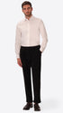 Rio Pences Leonardo Black 1000-Stripe Super-Comfort Velvet Trousers - Model Full Body Shot