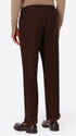 Rio Pences Leonardo Brown 1000-Stripe Super-Comfort Velvet Trousers - Model Back View