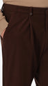 Rio Pences Leonardo Brown 1000-Stripe Super-Comfort Velvet Trousers - Close-Up Of The Front Pocket