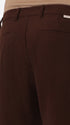 Rio Pences Leonardo Brown 1000-Stripe Super-Comfort Velvet Trousers - Close-Up Of The Back Pocket