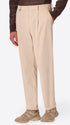 Rio Pences Leonardo Off White 1000-Stripe Super-Comfort Velvet Trousers - Model Front View