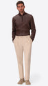 Rio Pences Leonardo Off White 1000-Stripe Super-Comfort Velvet Trousers - Model Full Body Shot