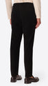 York Leonardo Black 1000-Stripe Super-Comfort Velvet Trousers - Model Back View