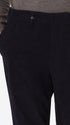 York Leonardo Blue 1000-Stripe Super-Comfort Velvet Trousers - Close-Up Of The Front Pocket