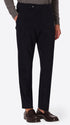 York Leonardo Blue 1000-Stripe Super-Comfort Velvet Trousers - Model Front View