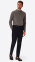 York Leonardo Blue 1000-Stripe Super-Comfort Velvet Trousers - Model Full Body Shot