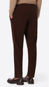 York Leonardo Brown 1000-Stripe Super-Comfort Velvet Trousers - Model Back View