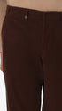 York Leonardo Brown 1000-Stripe Super-Comfort Velvet Trousers - Close-Up Of The Front Pocket