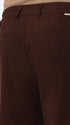 York Leonardo Brown 1000-Stripe Super-Comfort Velvet Trousers - Close-Up Of The Back Pocket