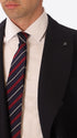 Tiziano Blue 100% Virgin Wool Double-Breasted Jacket - Close-Up Of The Collar