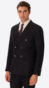 Tiziano Blue 100% Virgin Wool Double-Breasted Jacket - Model Front View