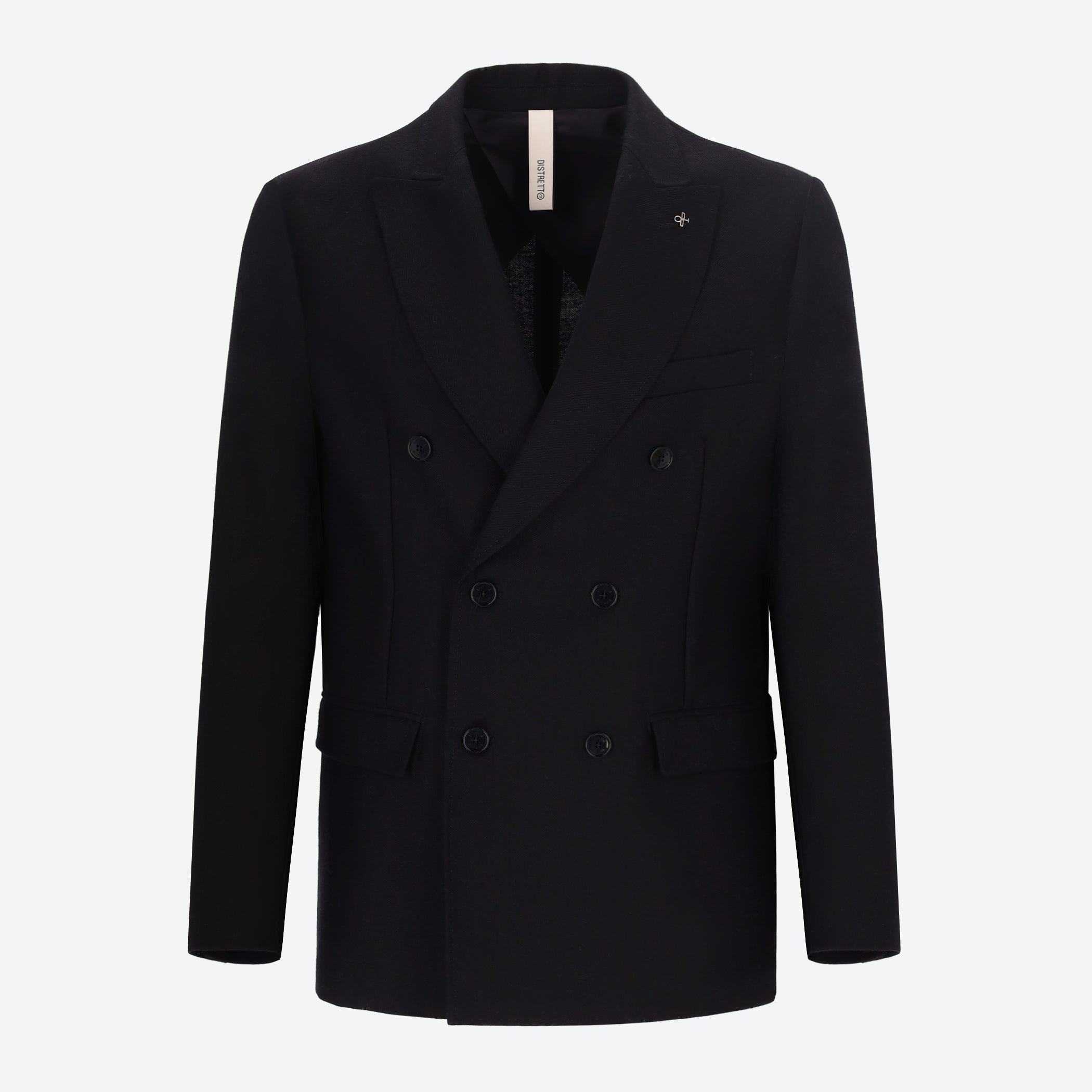 Distretto12 Tiziano Blue 100% Virgin Wool Double-Breasted Jacket - Product Still Life