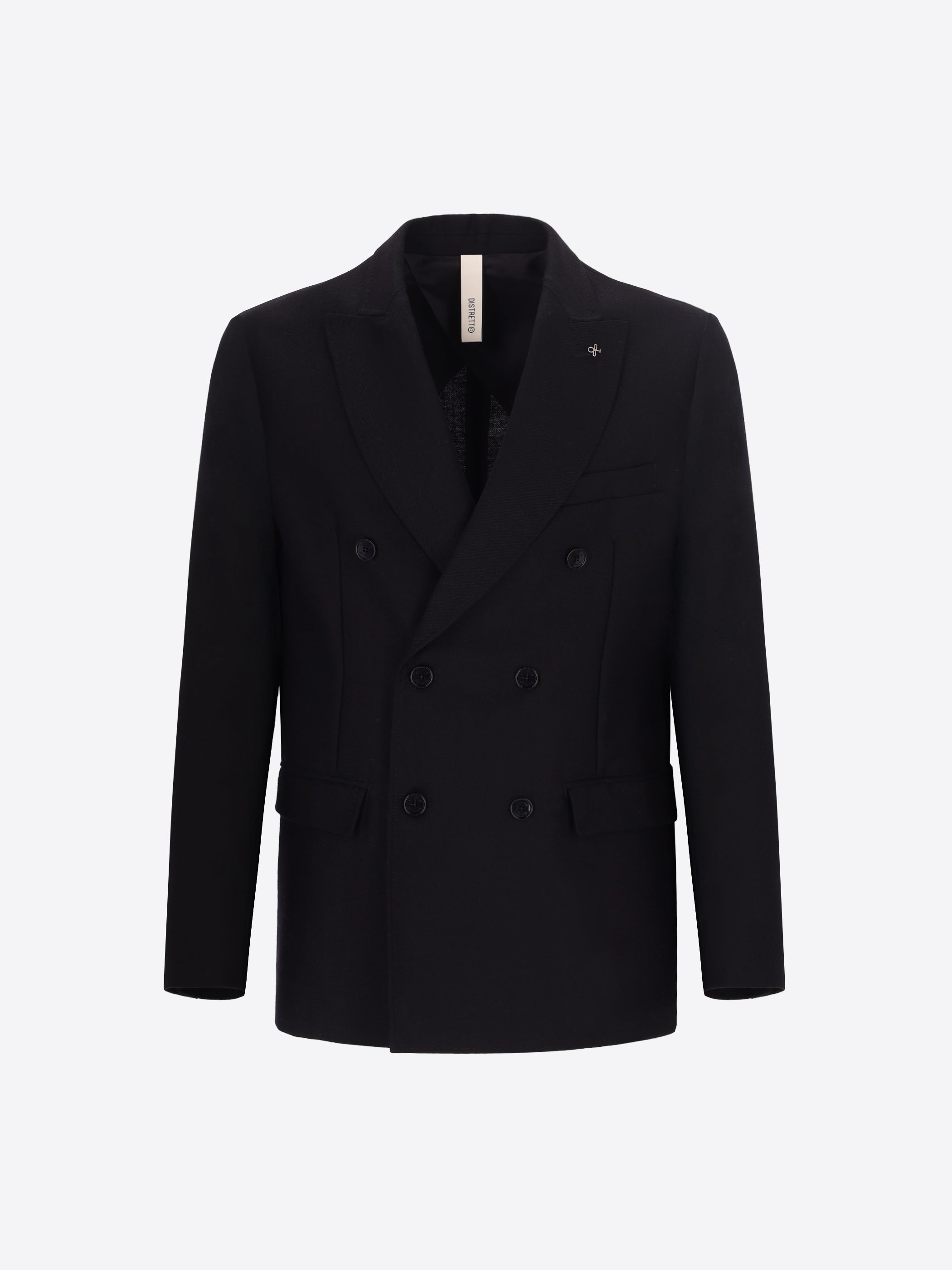 Distretto12 Tiziano Blue 100% Virgin Wool Double-Breasted Jacket - Product Still Life