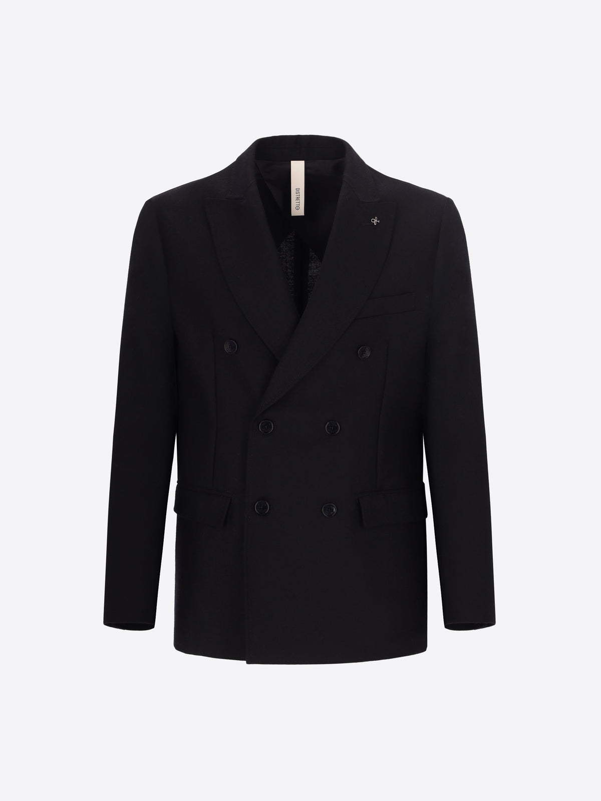 Distretto12 Tiziano Blue 100% Virgin Wool Double-Breasted Jacket - Product Still Life