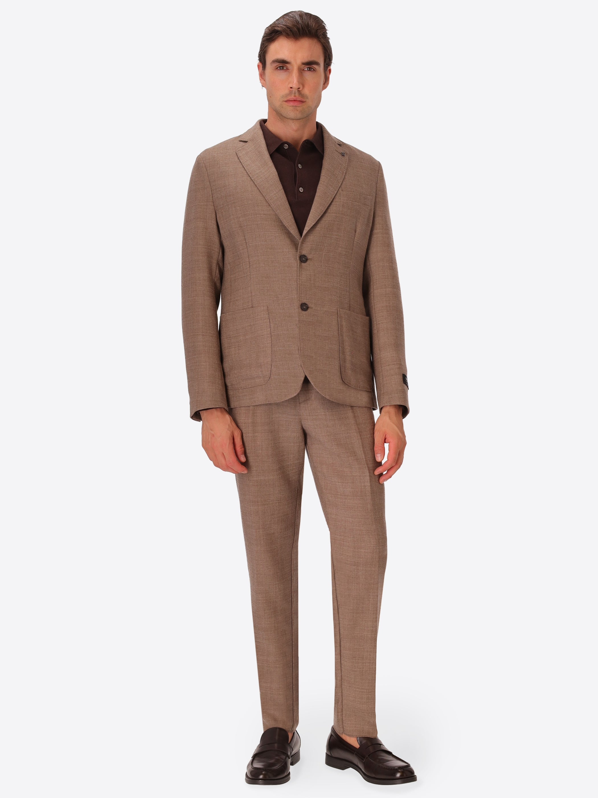 100% Virgin Wool Suit Dove Grey Tiziano