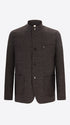 Distretto12 Tiziano Charcoal 100% Virgin Wool Korean-Collar Jacket - Product Still Life