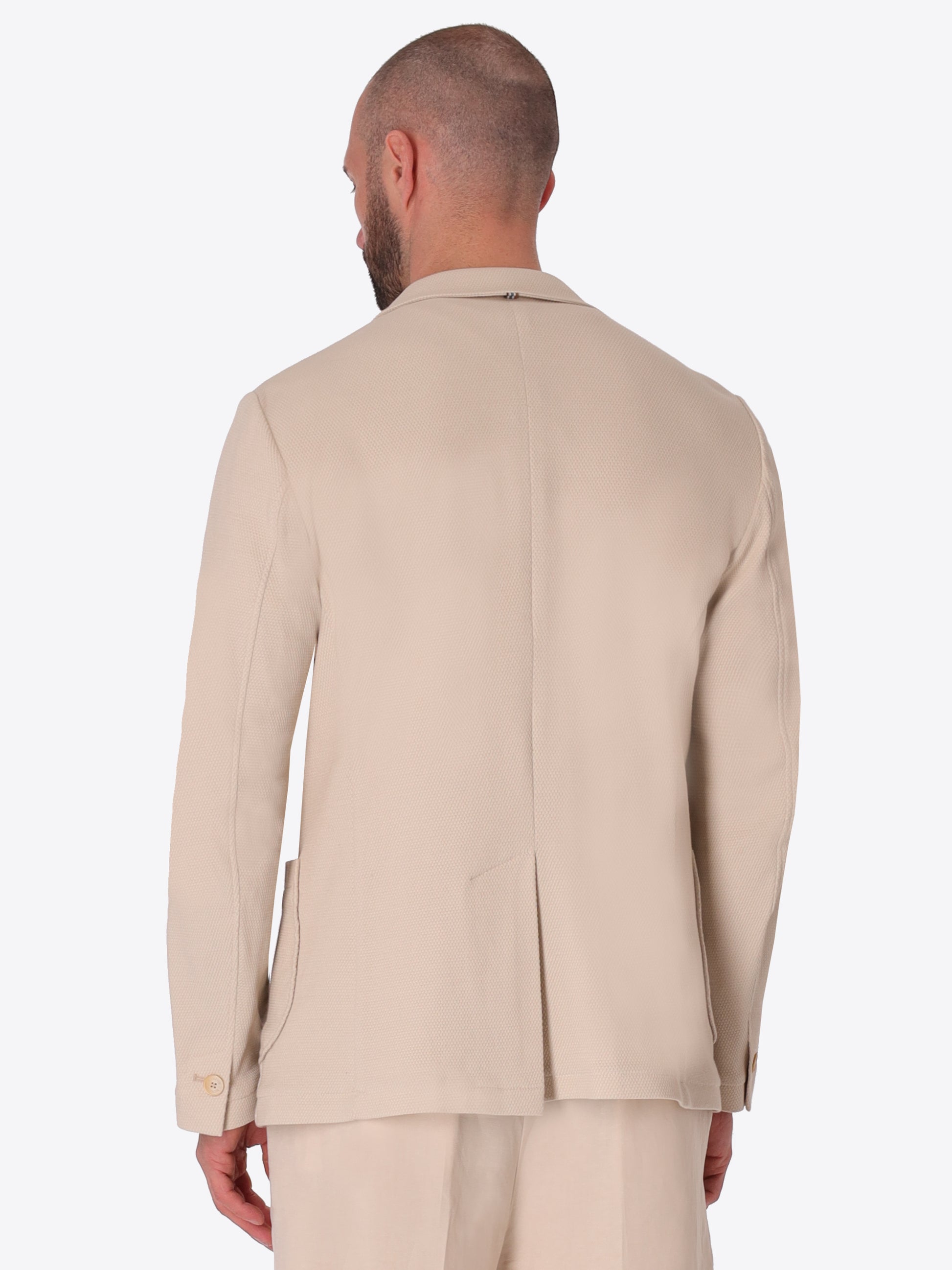 Giacca Clay In Tessuto Stretch Pallino Tono Su Tono A Rilievo - Icon