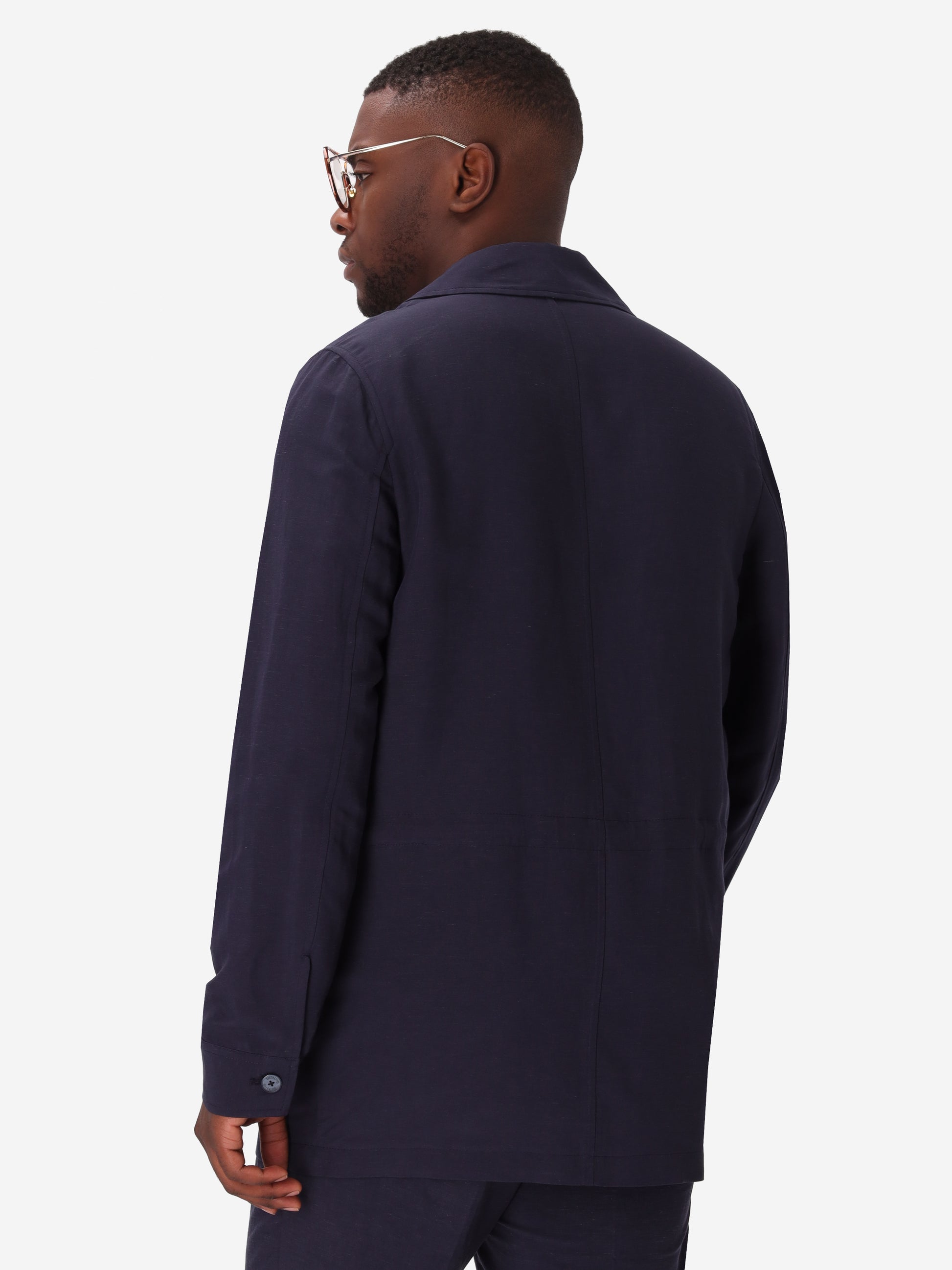 Field Jacket Alloro In Lightweight Linen-Viscose Fabric