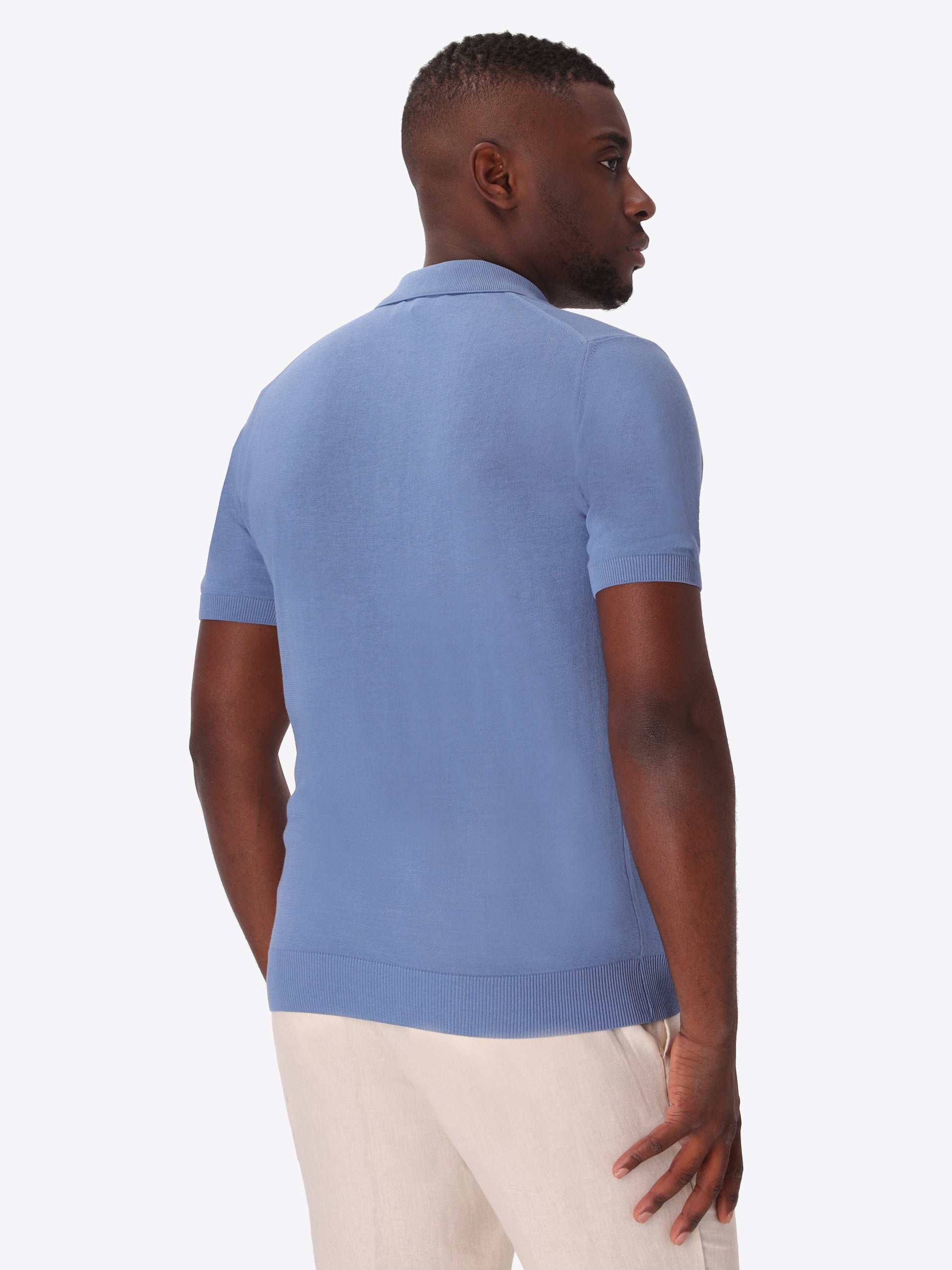 Polo Carrara In Garment-Dyed Cotton Crepe Yarn