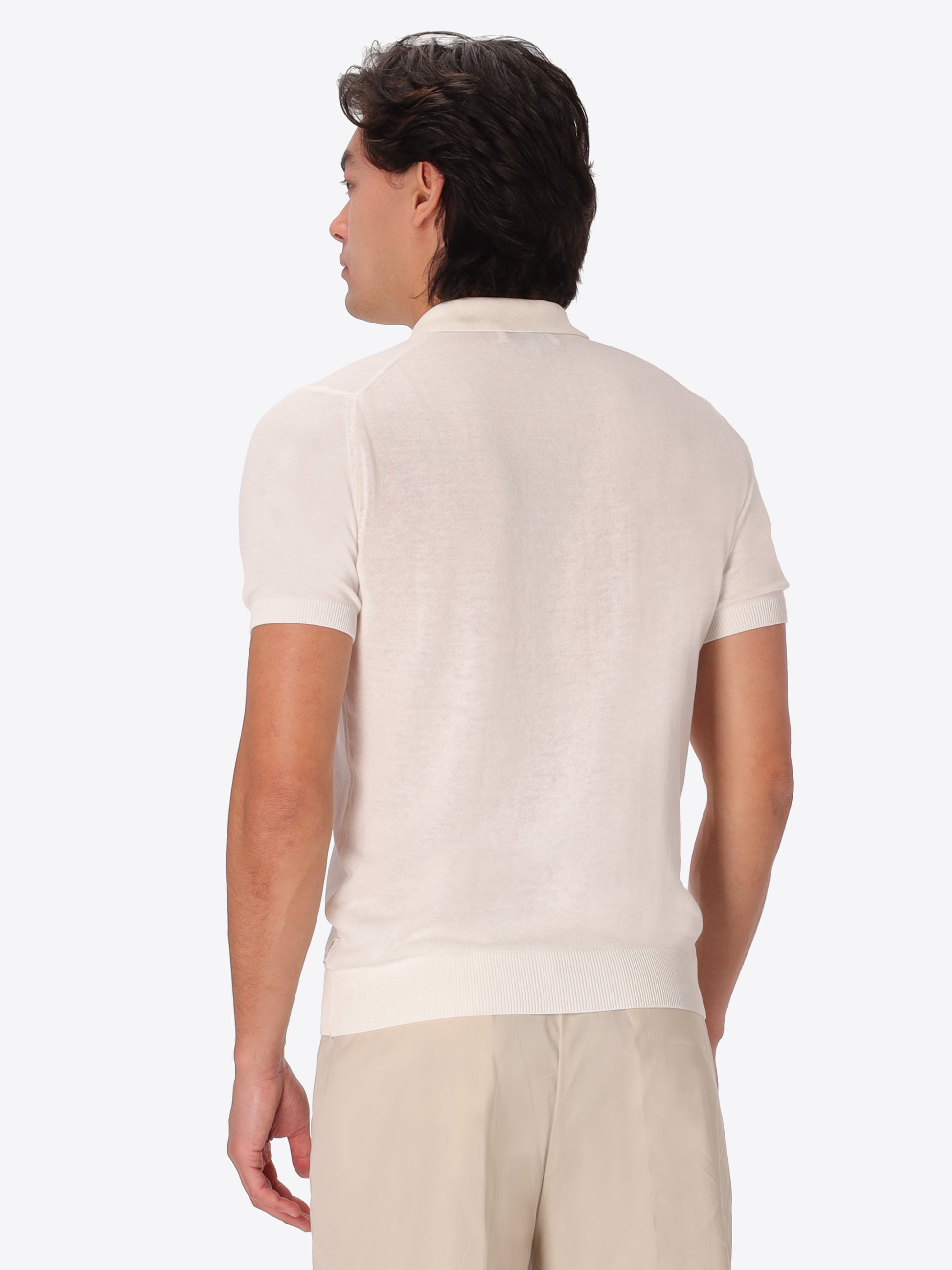 Polo Carrara In Garment-Dyed Cotton Crepe Yarn