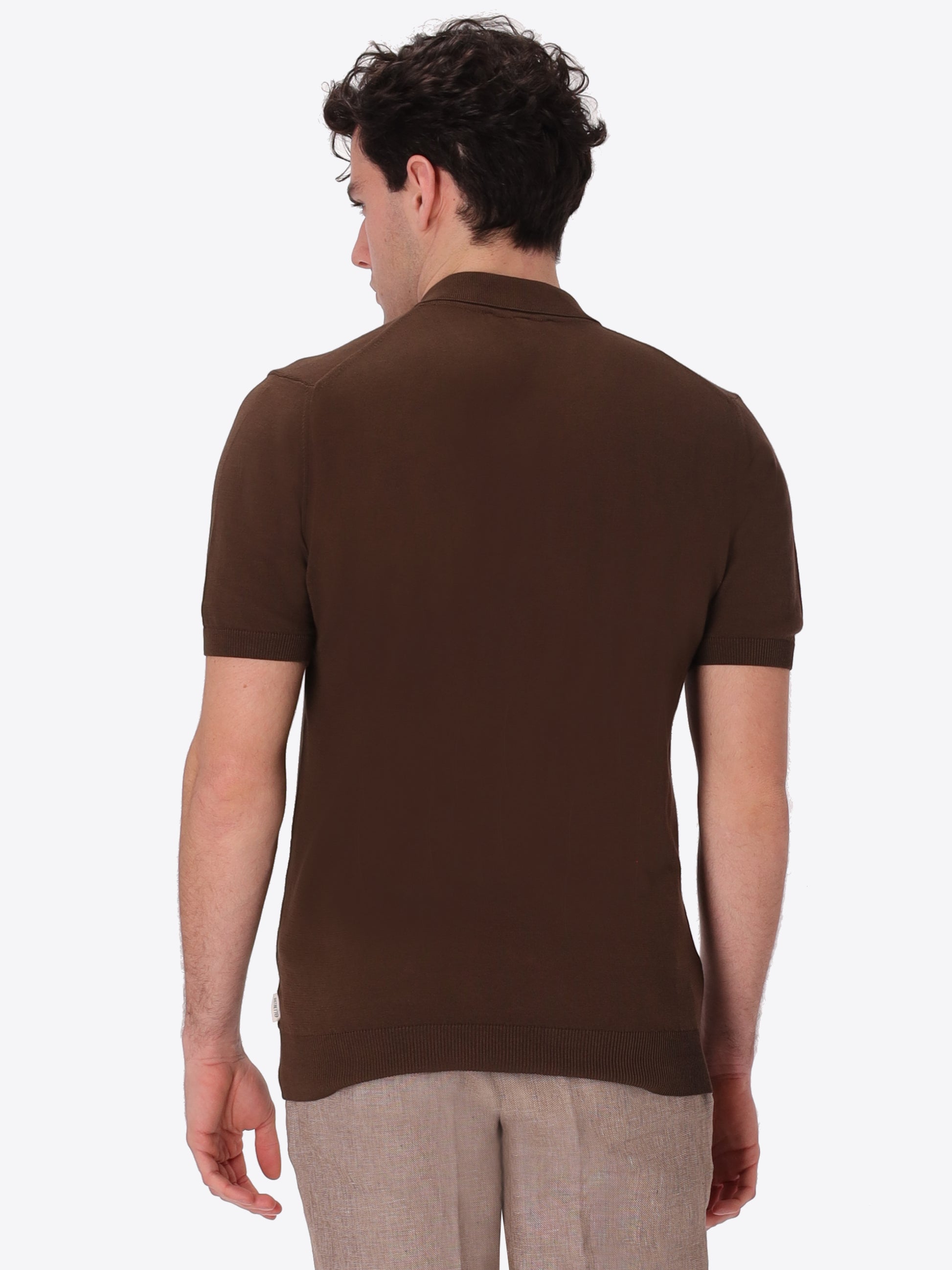 Polo Carrara In Garment-Dyed Cotton Crepe Yarn
