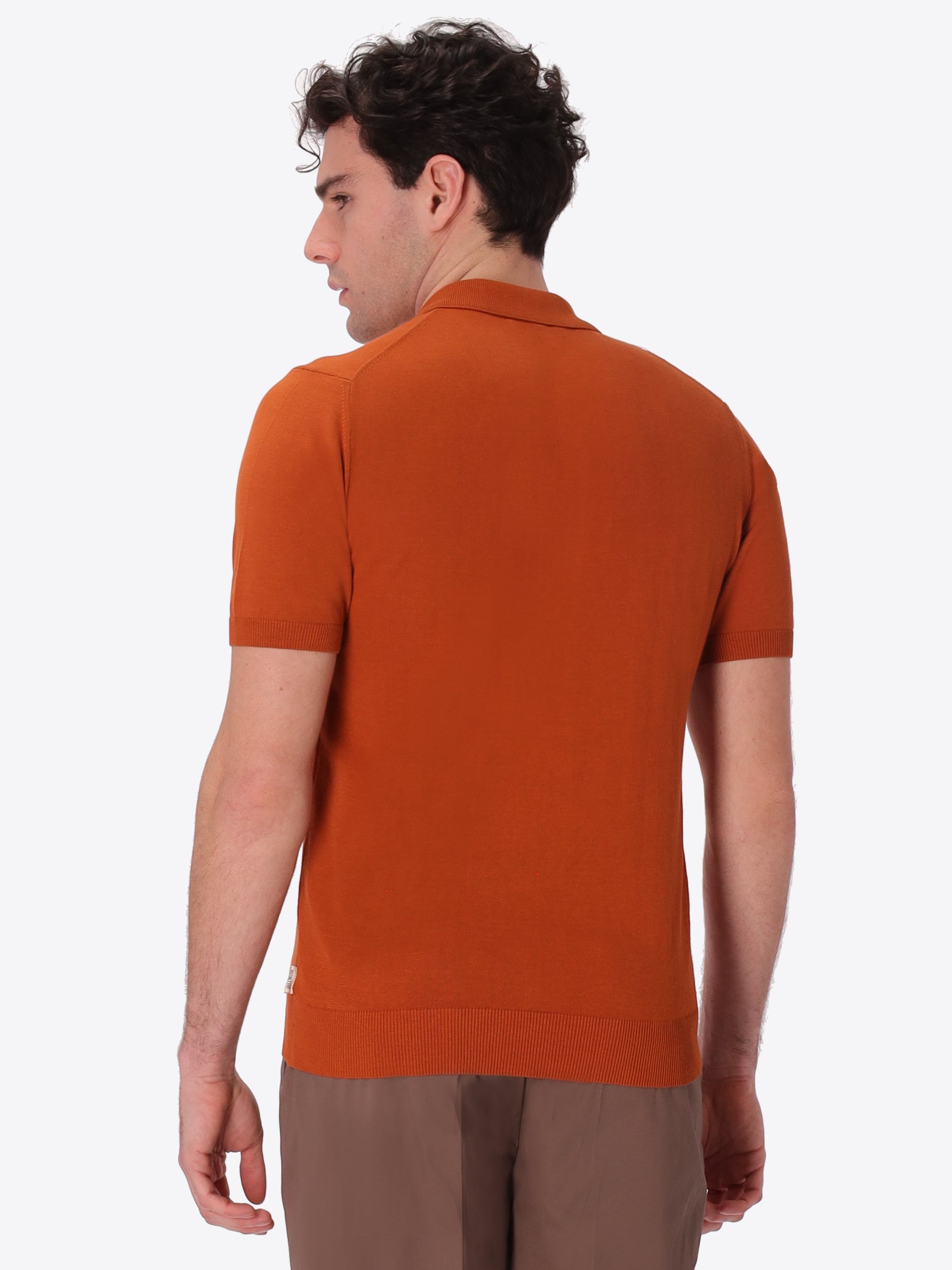 Polo Carrara In Garment-Dyed Cotton Crepe Yarn
