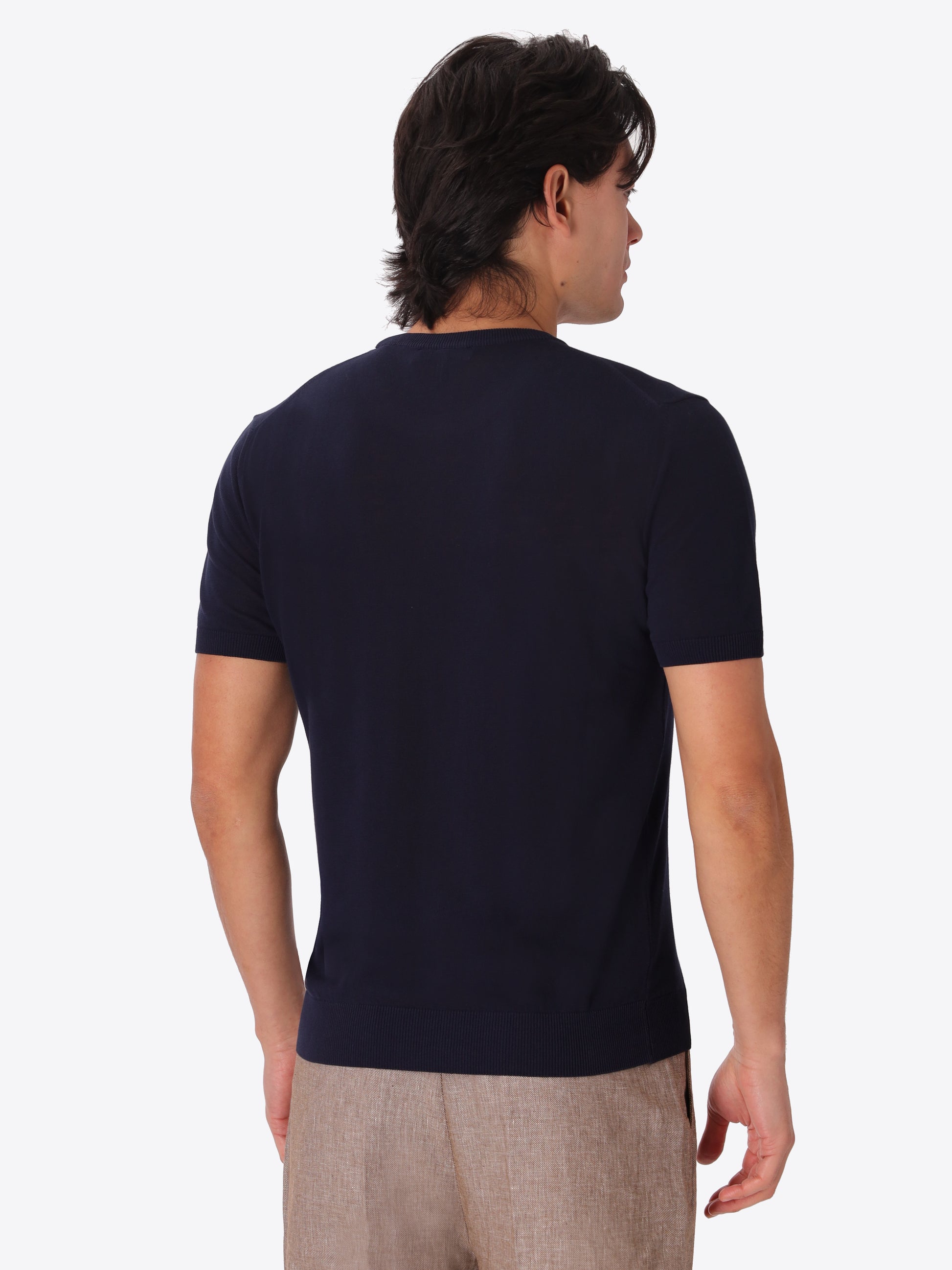 Carrara T-Shirt Aus Garment-Dyed Baumwoll-Crêpegarn
