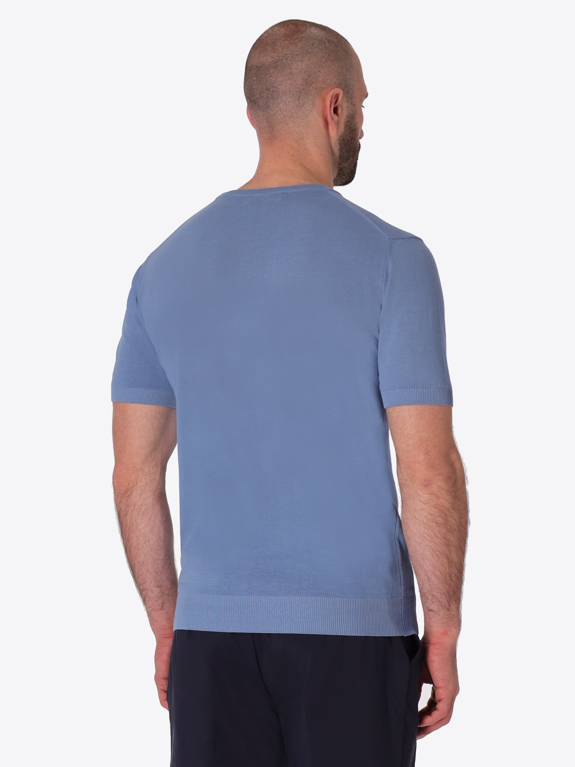 T-Shirt Carrara In Garment-Dyed Cotton Crepe Yarn