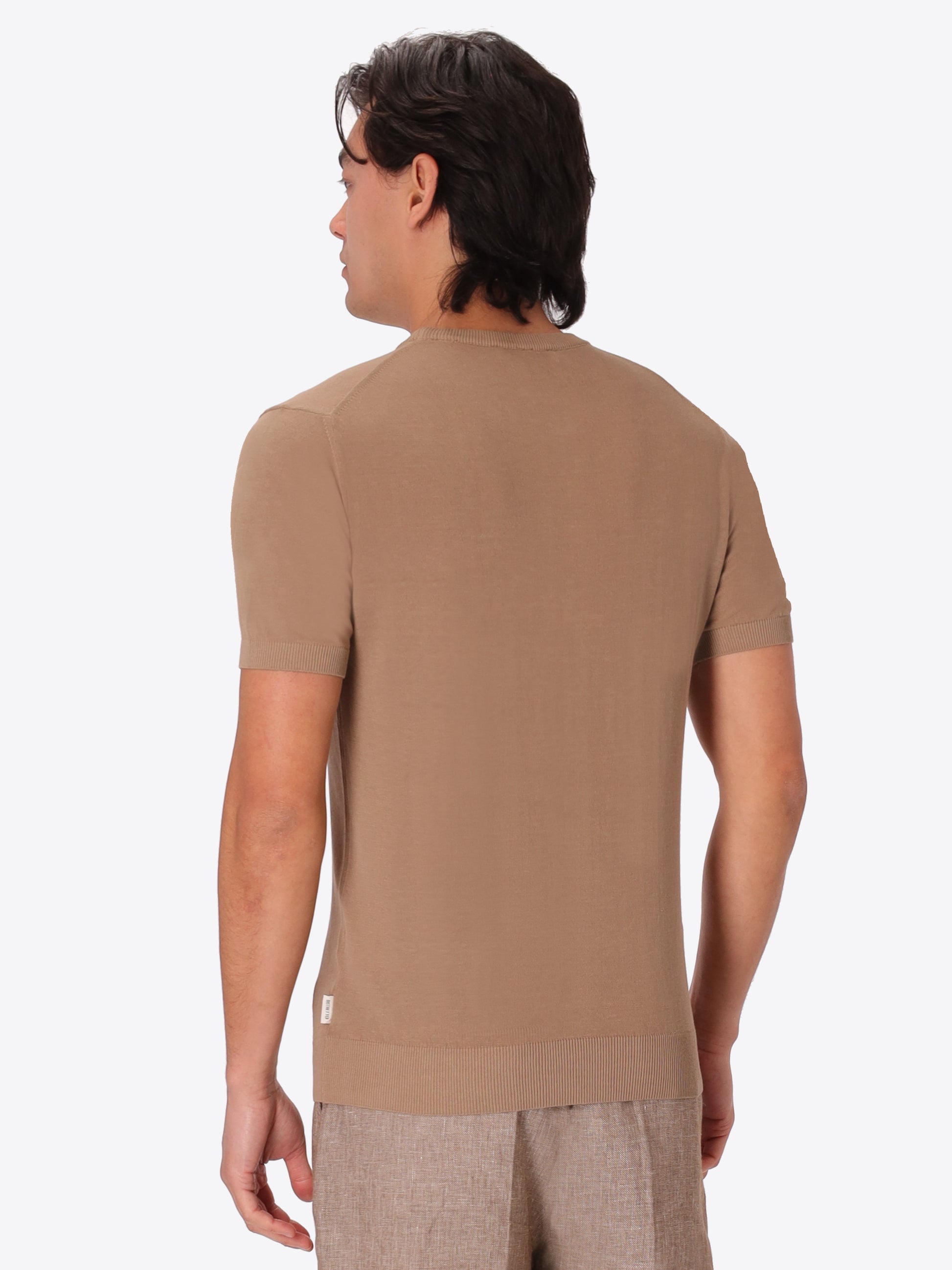 Carrara T-Shirt Aus Garment-Dyed Baumwoll-Crêpegarn