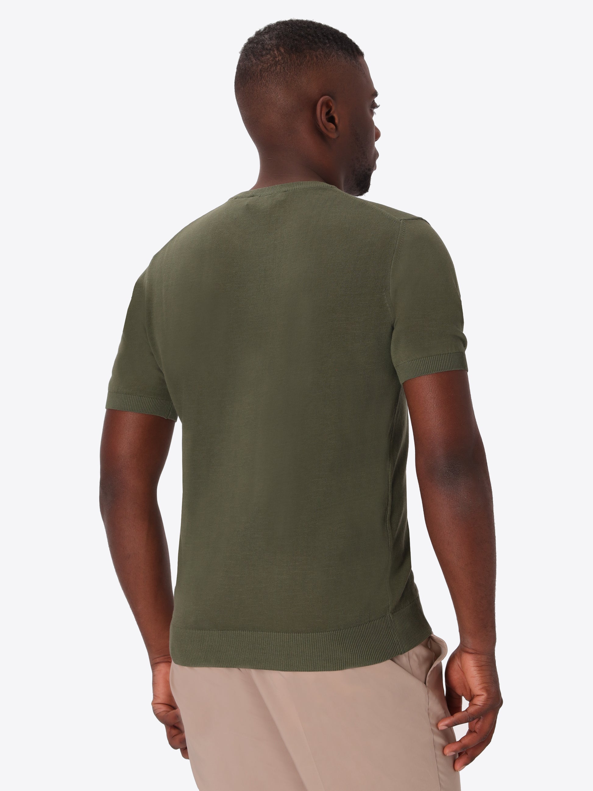 T-Shirt Carrara In Garment-Dyed Cotton Crepe Yarn