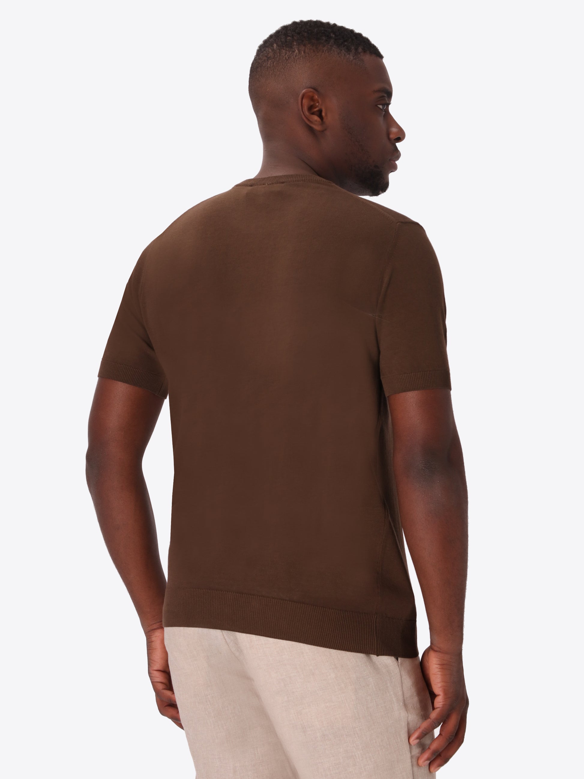 T-Shirt Carrara In Garment-Dyed Cotton Crepe Yarn