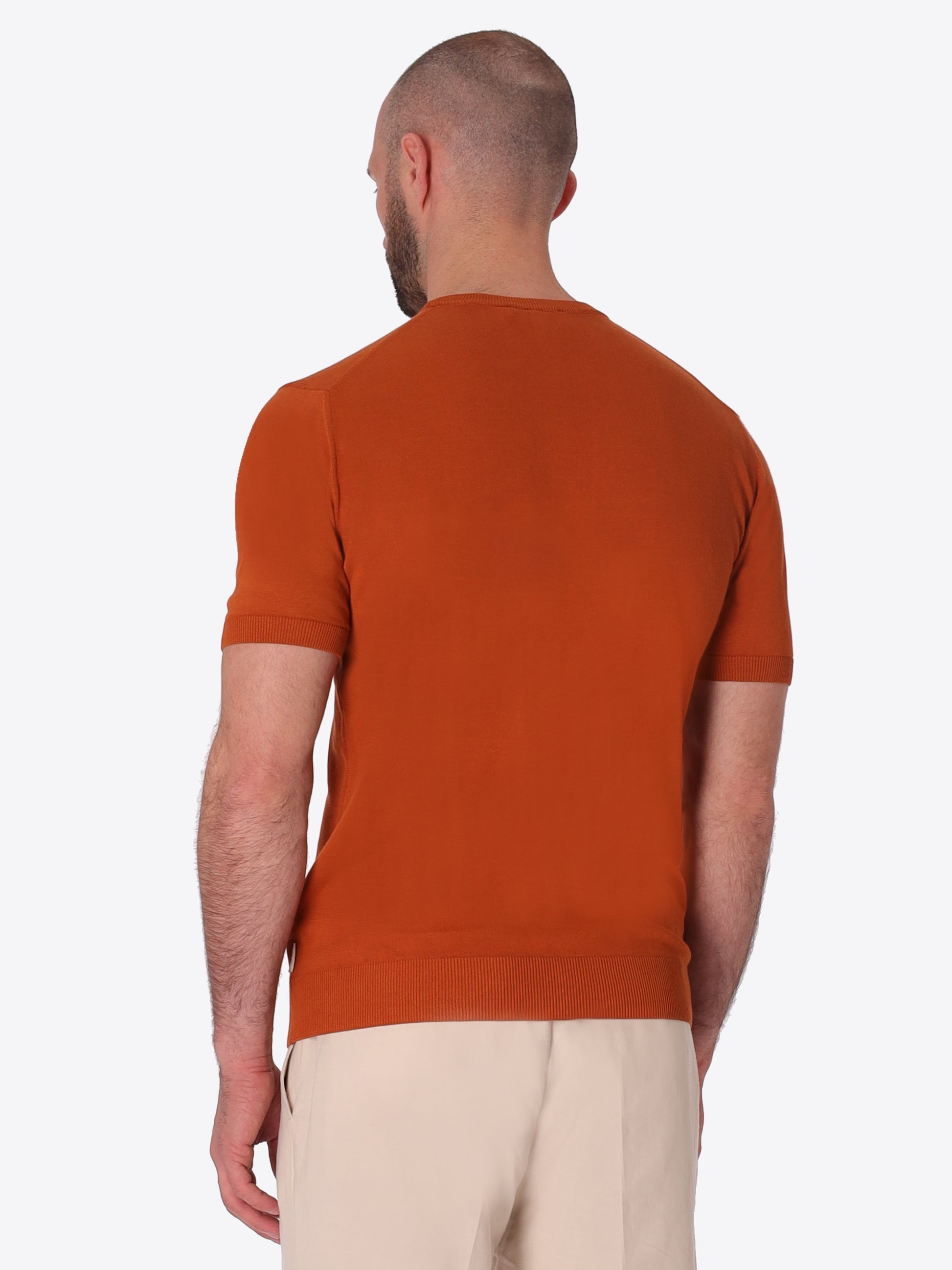 T-Shirt Carrara In Garment-Dyed Cotton Crepe Yarn