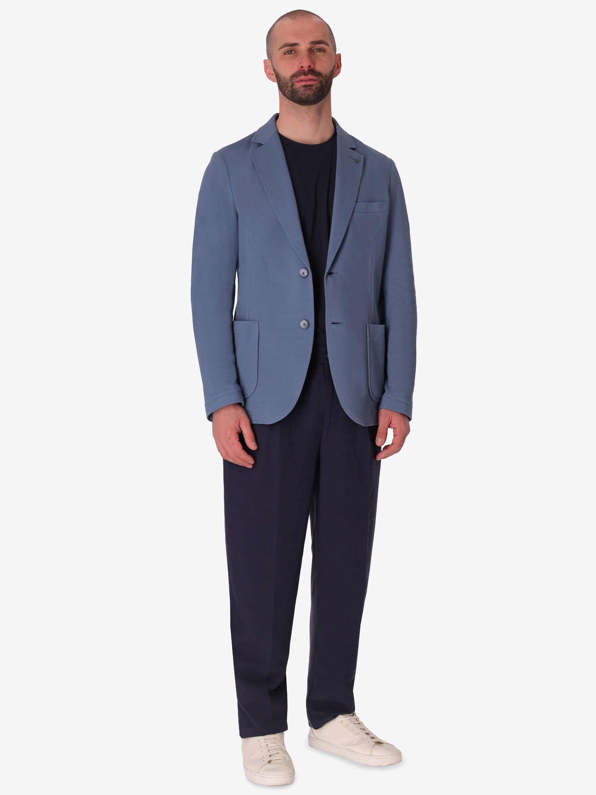Giacca Clay In Tessuto Stretch Pallino Tono Su Tono A Rilievo - Icon