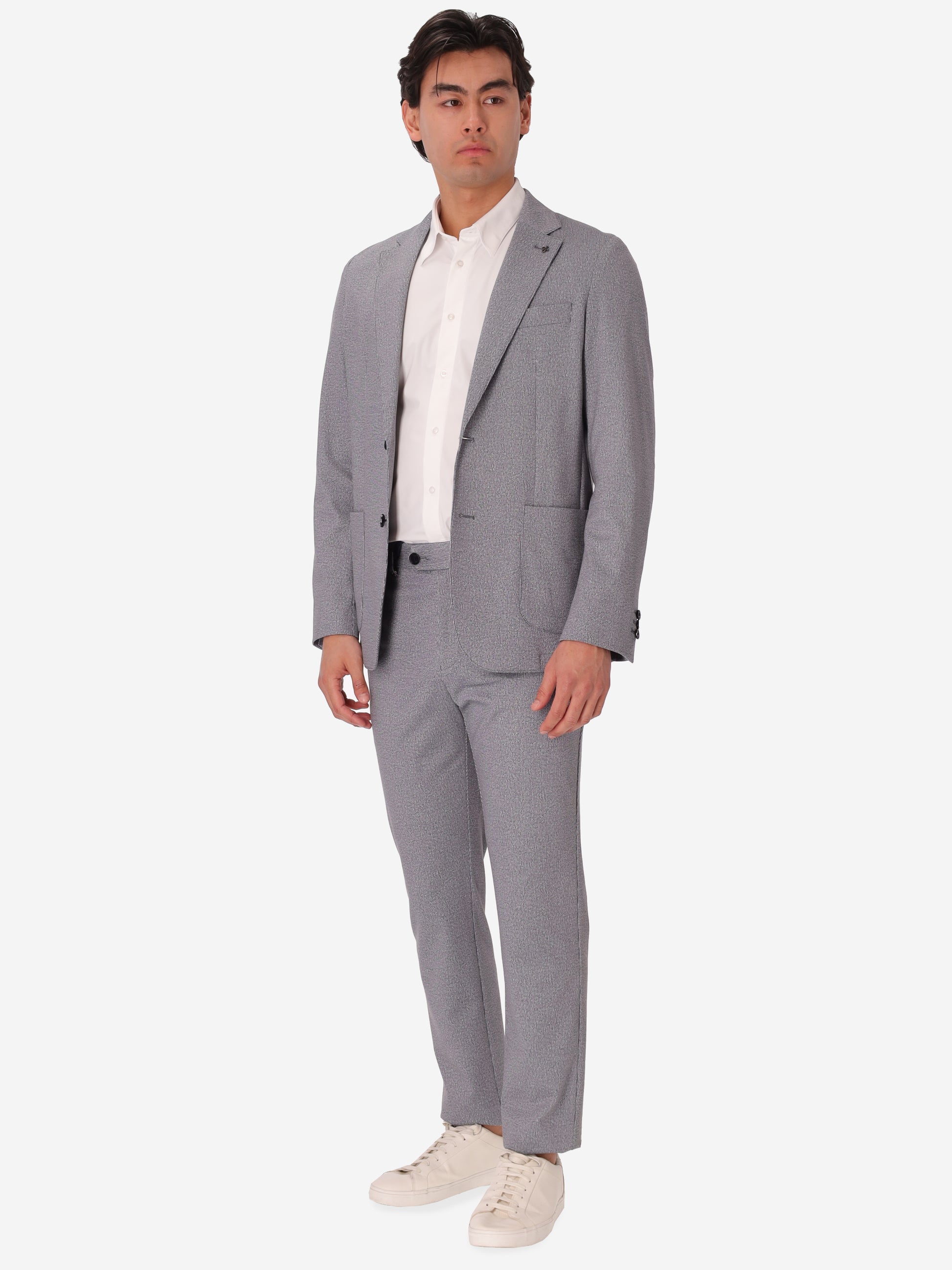 Jacket Prezzemolo In Technical Jersey Gauze Texture Print Fabric
