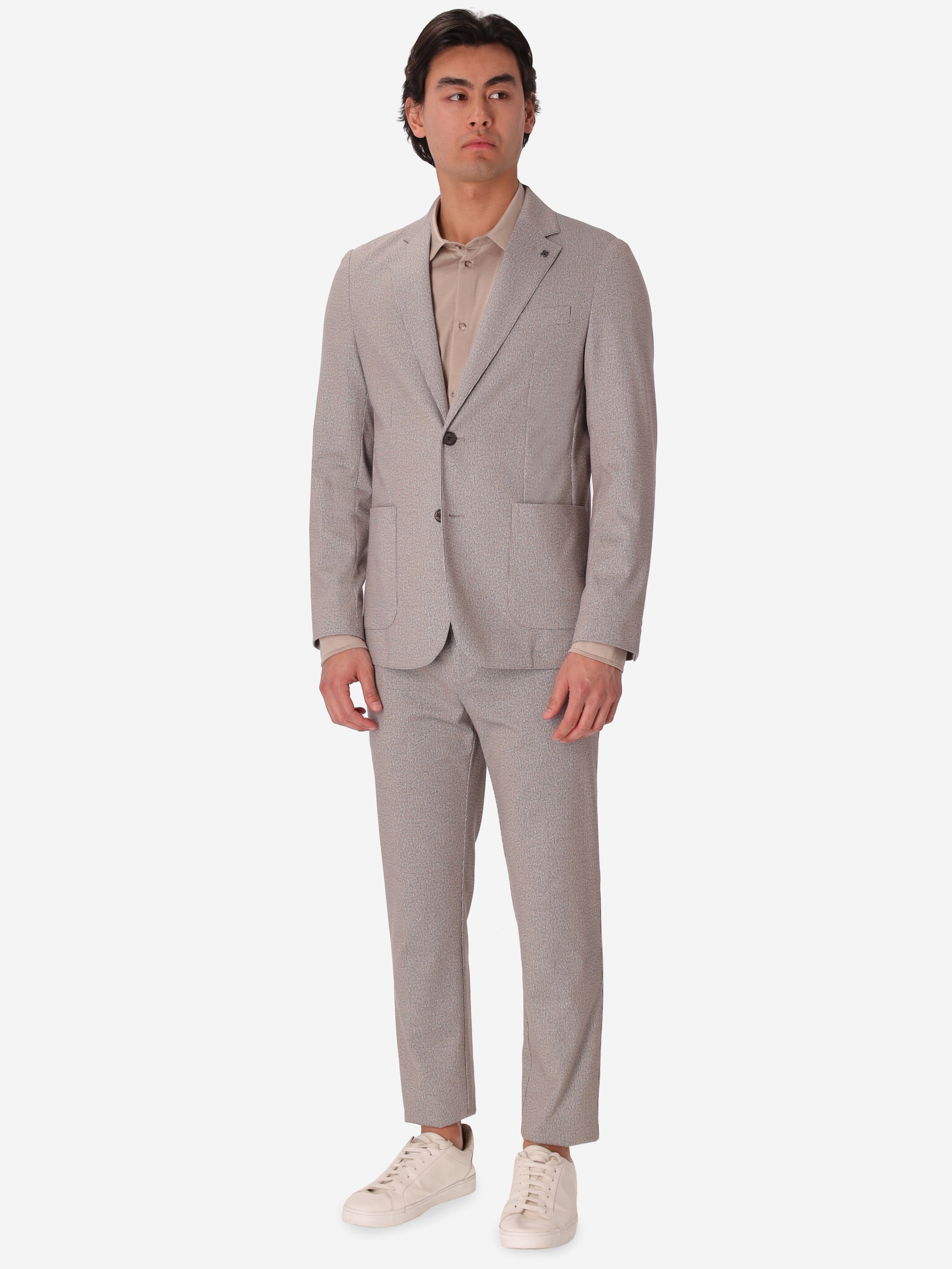 Jacket Prezzemolo In Technical Jersey Gauze Texture Print Fabric
