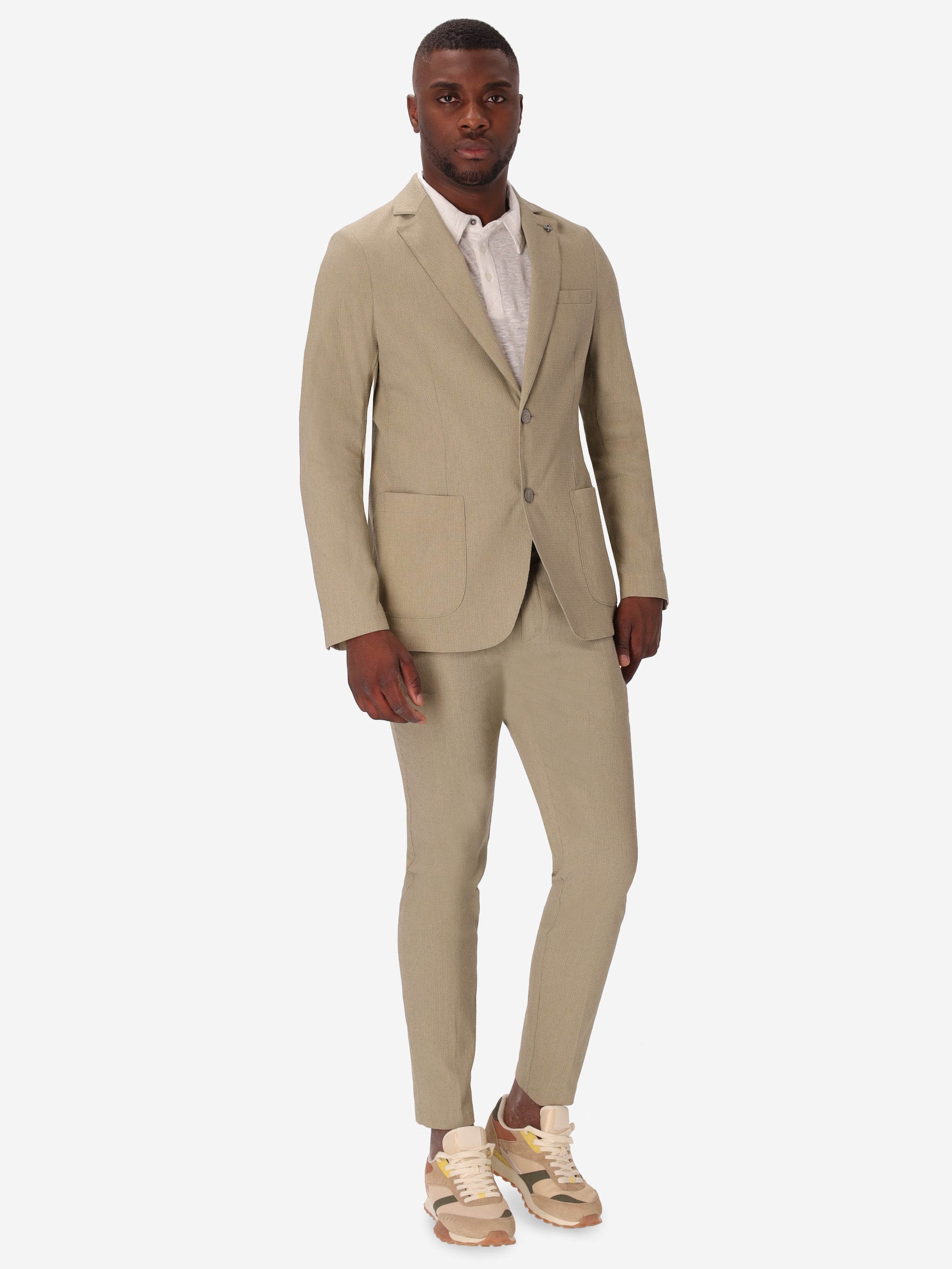 Jacket Ginseng In Super-Stretch Embossed Dot Fabric