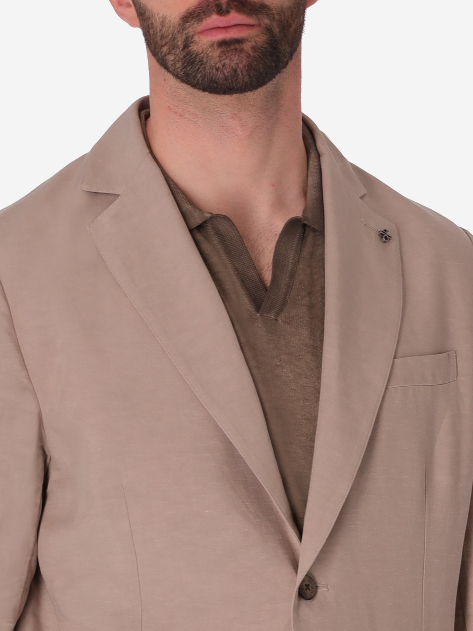 Jacket Alloro In Lightweight Linen-Viscose Fabric