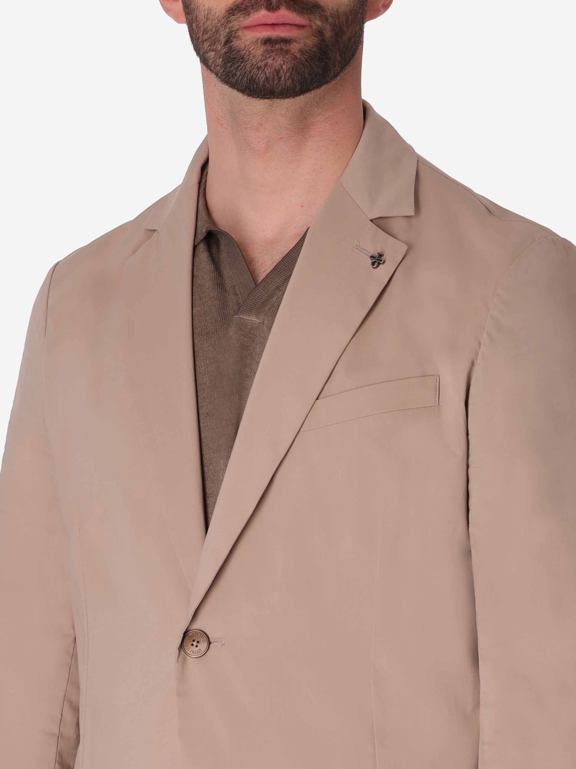 Giacca Grano In Tessuto Misto Cotone Nylon Ultraleggero