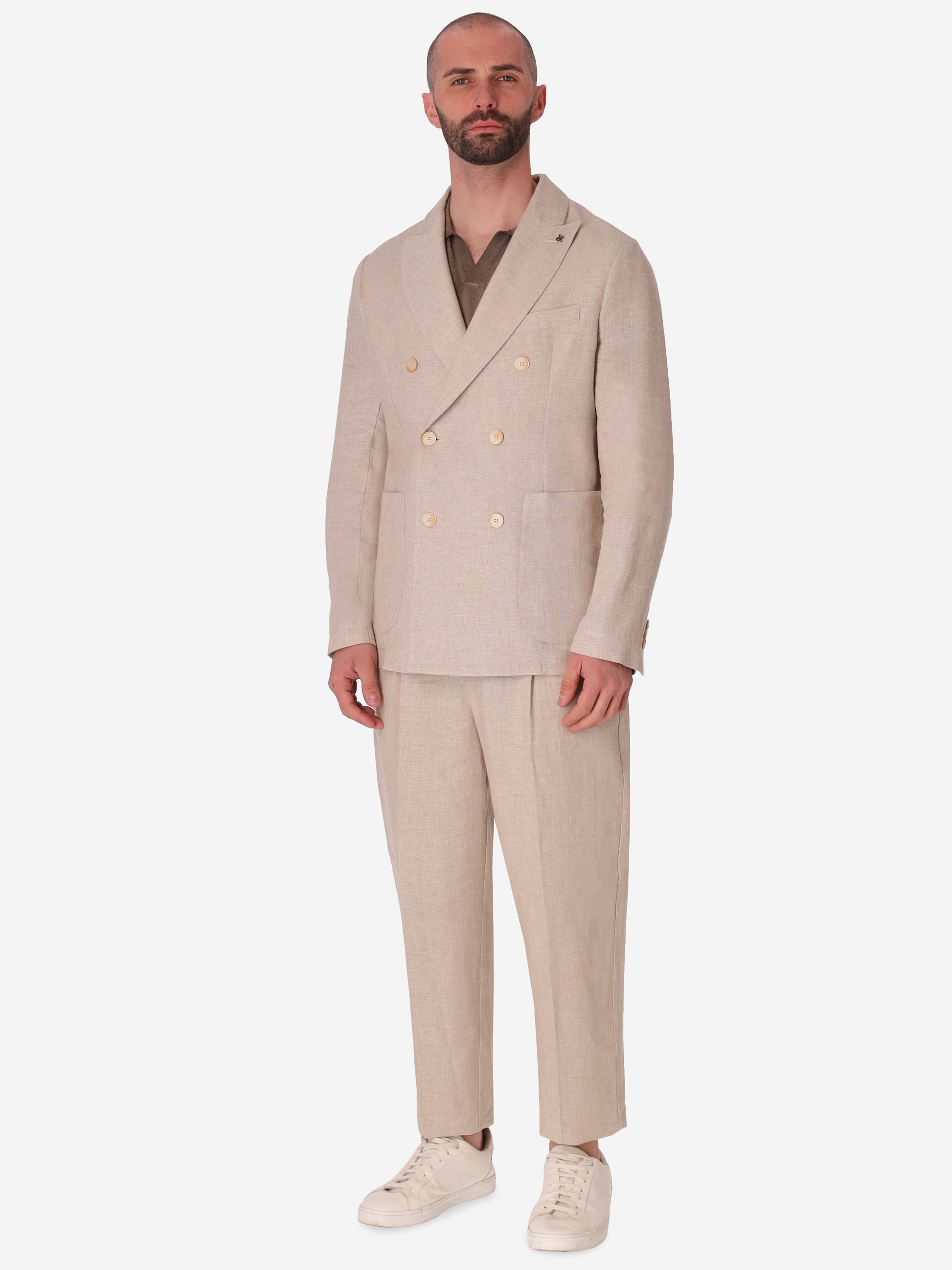Double-Breasted Jacket Certo In Soft-Touch Linen Blend Fabric