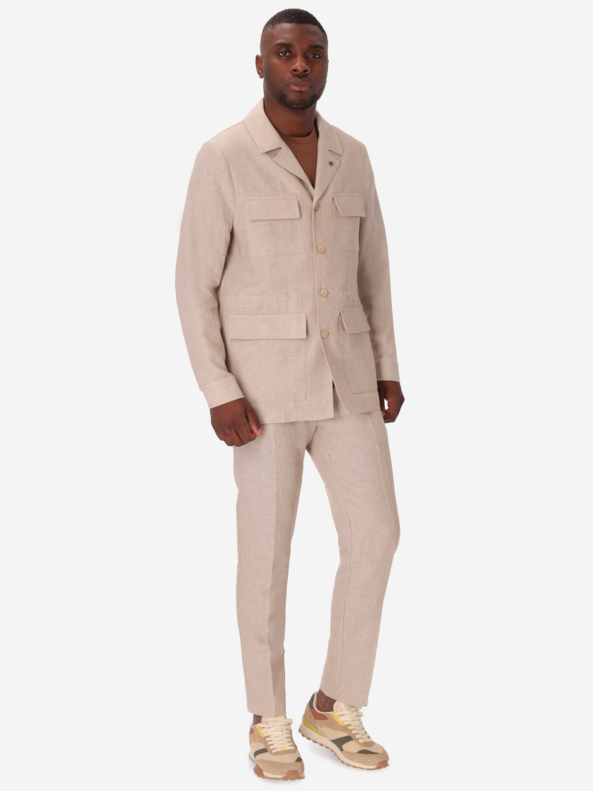 Field Jacket Certo In Soft-Touch Linen Blend Fabric