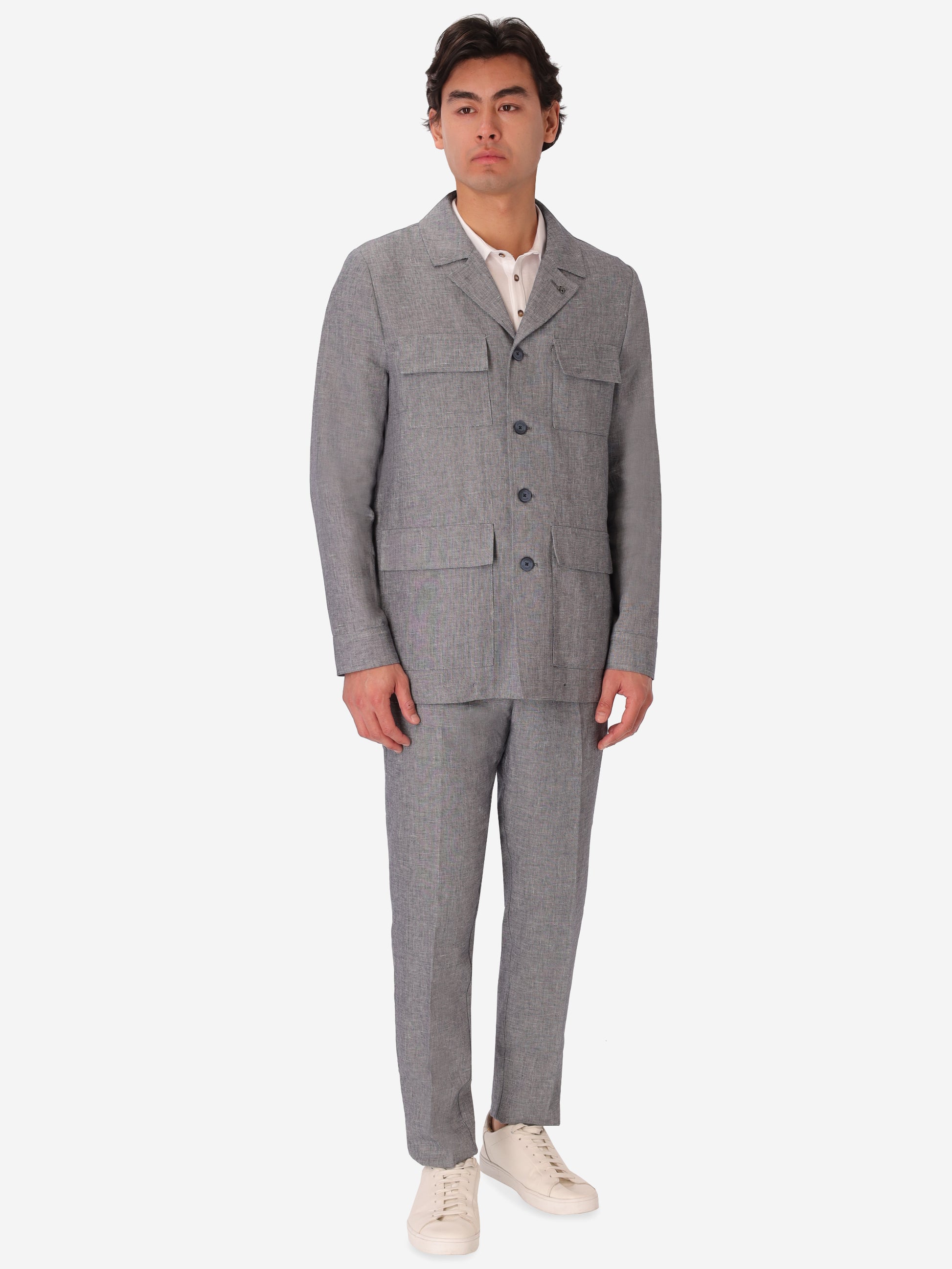 Field Jacket Certo In Soft-Touch Linen Blend Fabric