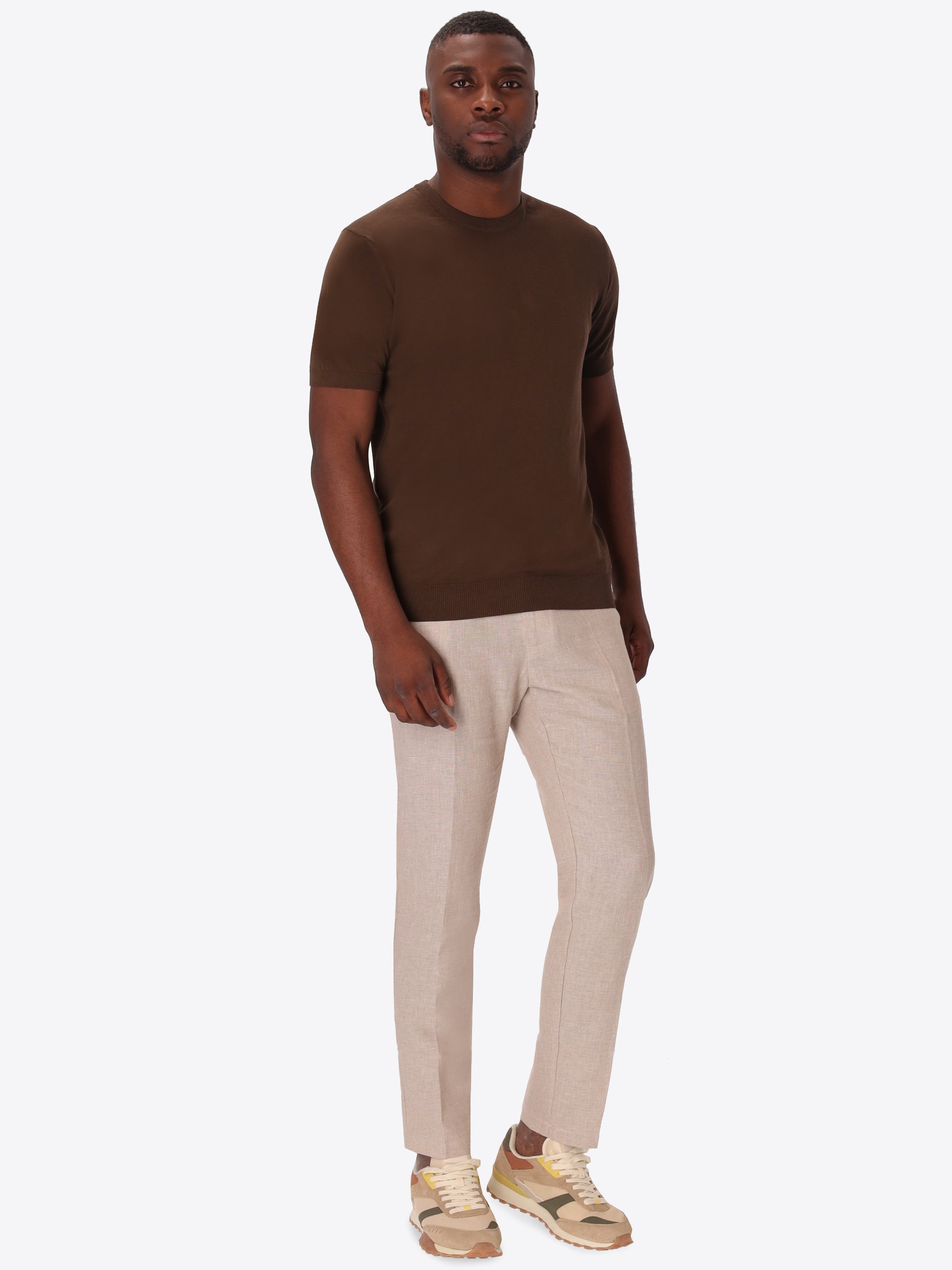 T-Shirt Carrara In Garment-Dyed Cotton Crepe Yarn
