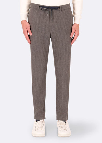 trousers technical fabric 32" YORK T. DARIC medium grey front distretto12