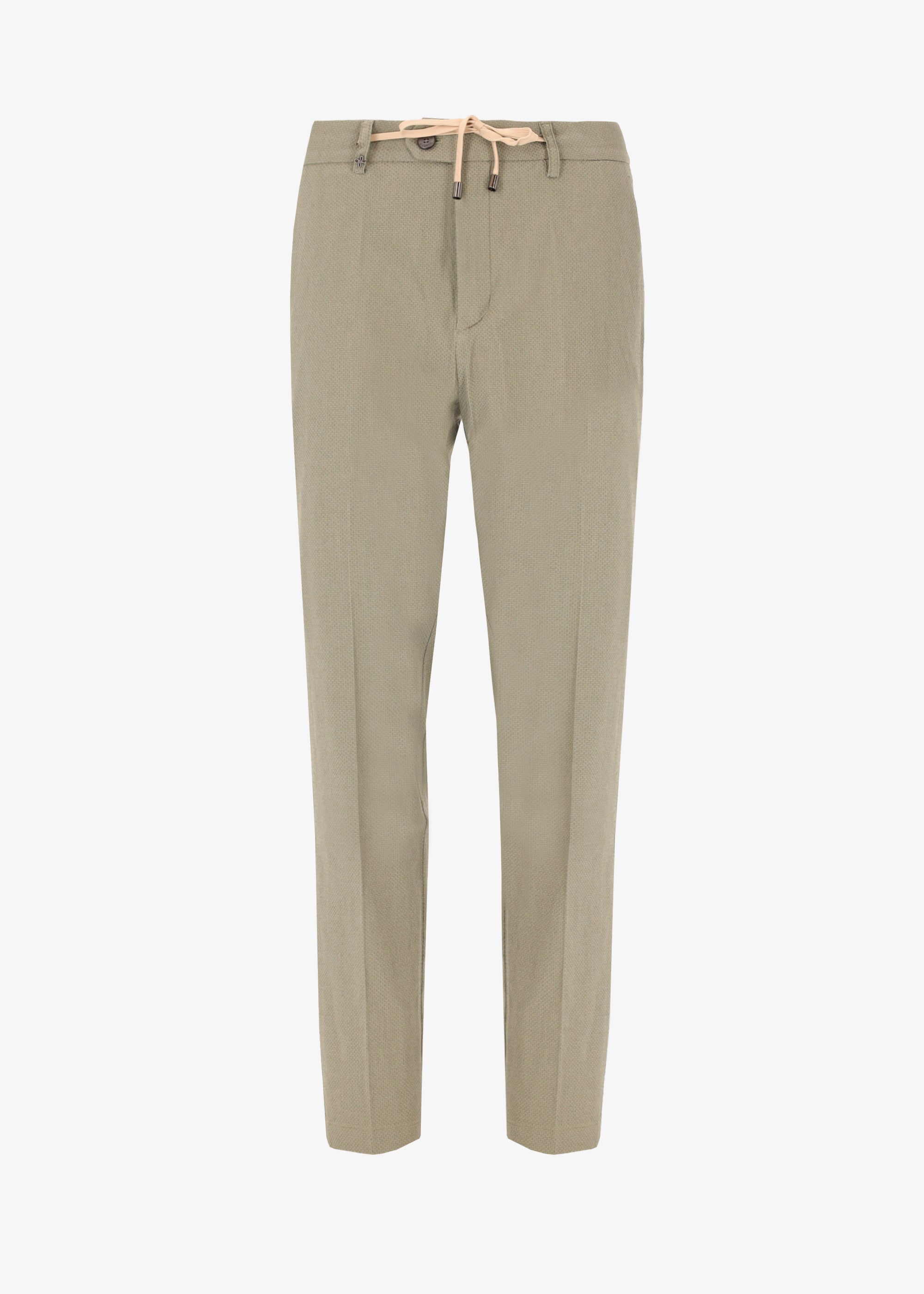 32" Pantalone Saul in Tessuto Stretch a Mini Punti in Rilievo