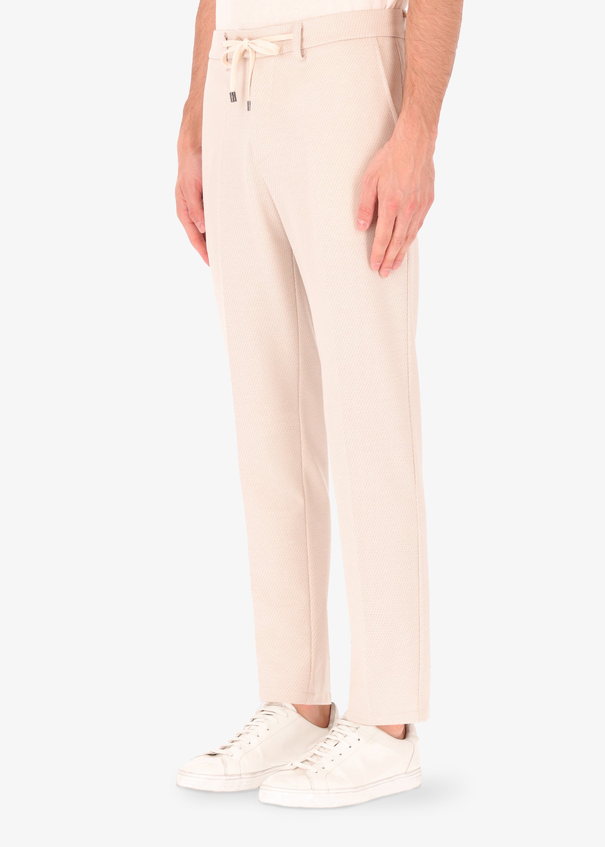 32" Pantalone Lajatico in Jersey con Trama a Micro Disegno