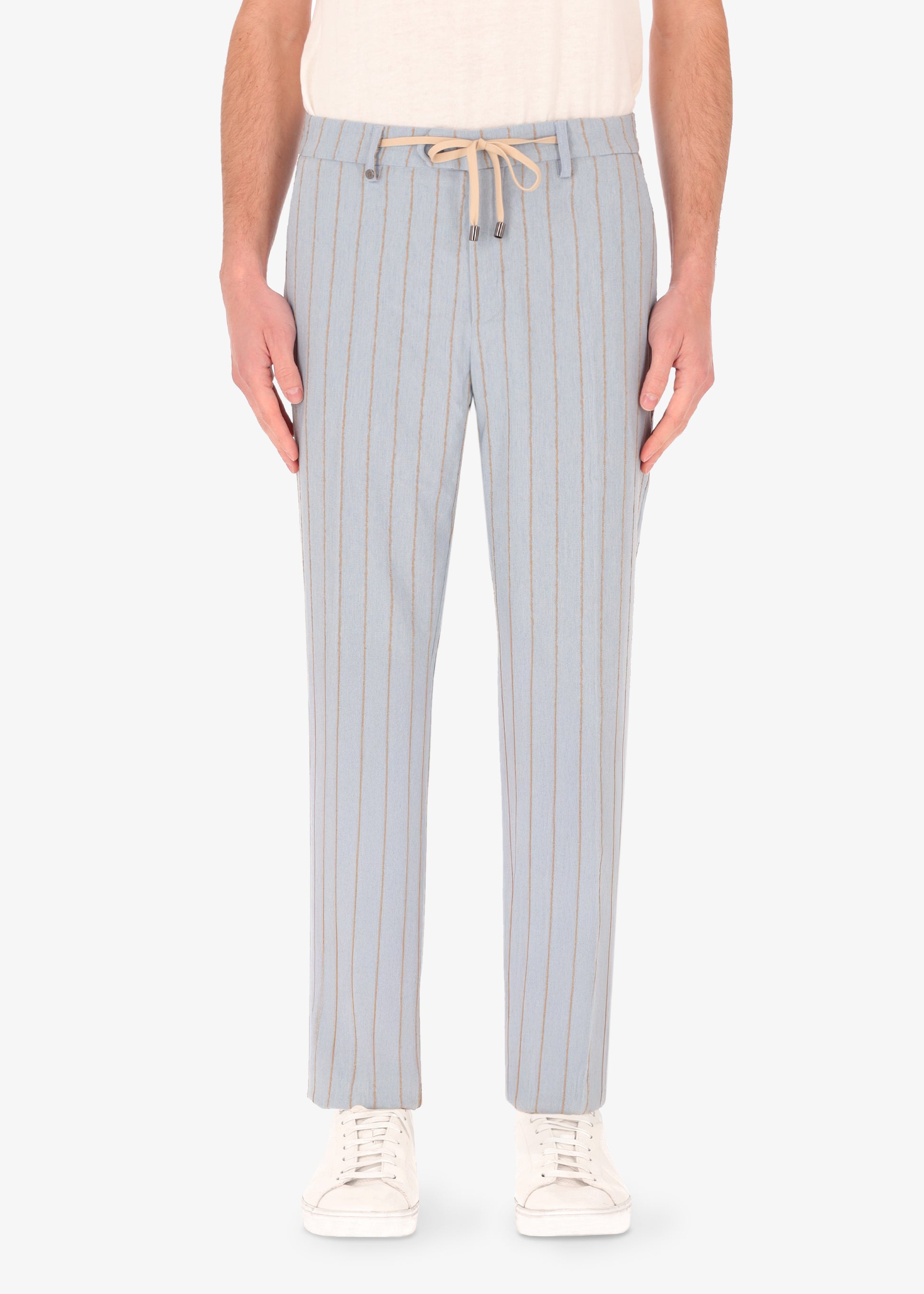 32" Hose Paco aus Stretch-Gewebe mit Erhöhtem Nadelstreifen-Muster